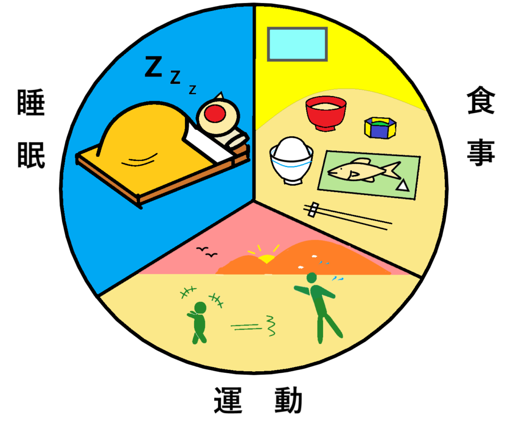 食事・睡眠・運動の画像